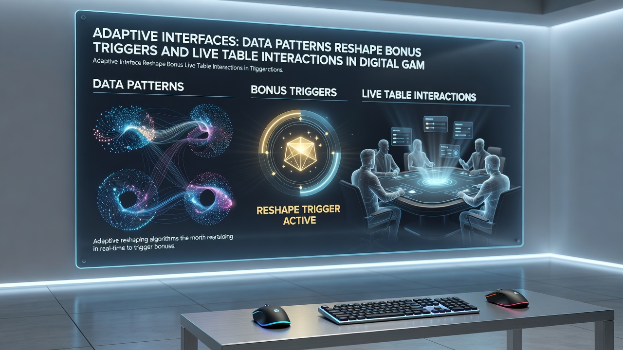Live table interface adapting to real-time player data patterns