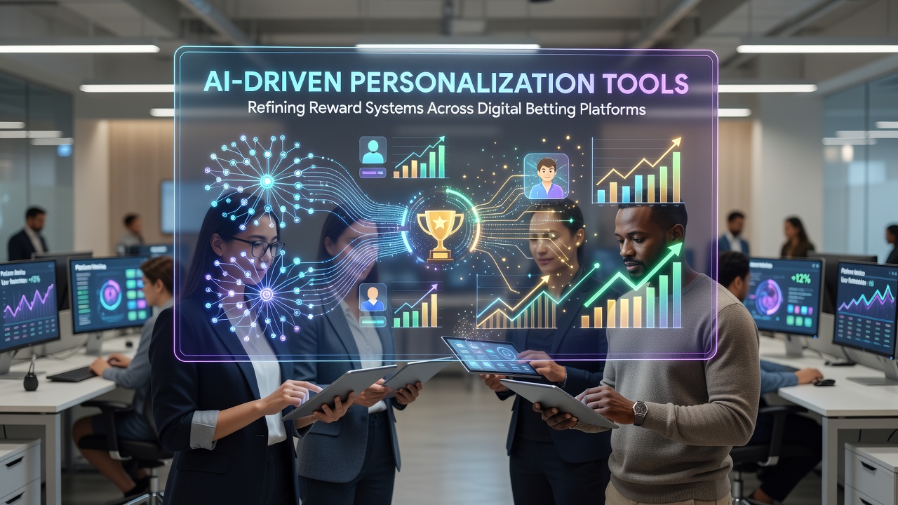 AI algorithms processing user data to customize rewards on digital betting platforms