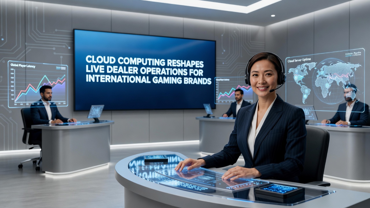 International live dealer studio connected via cloud infrastructure