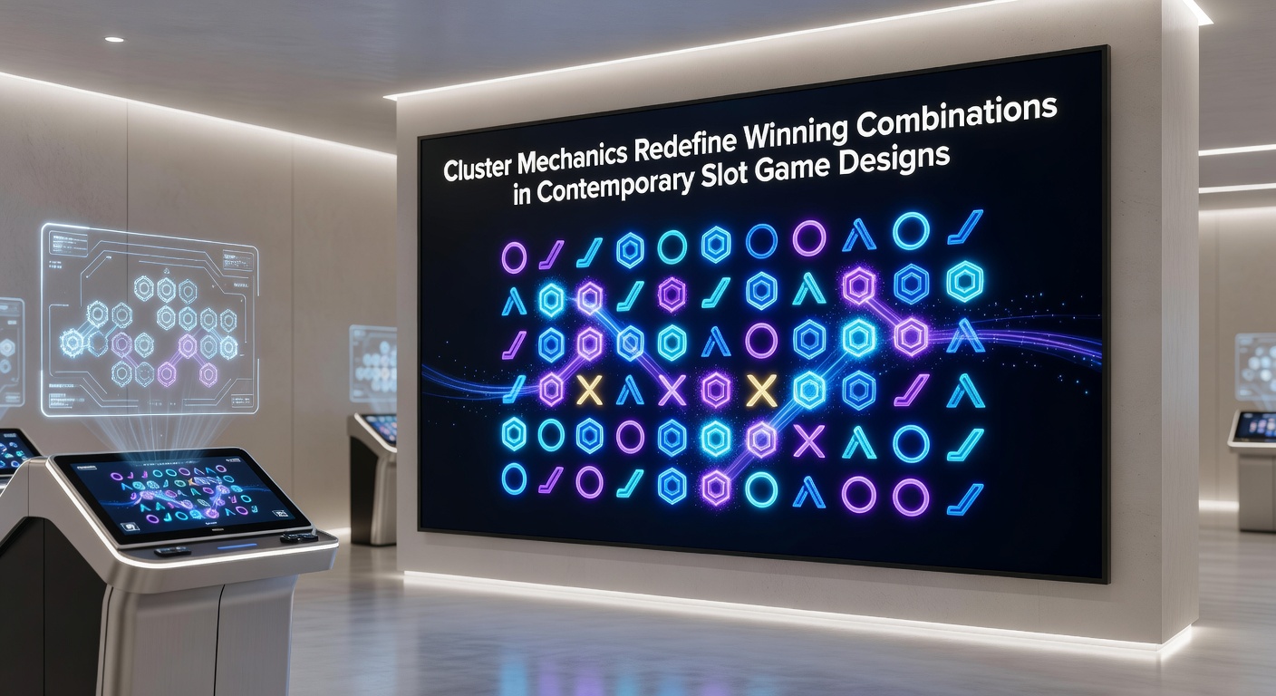 Detailed view of cascading symbols and expanding clusters during a bonus round in a cluster-pay slot game