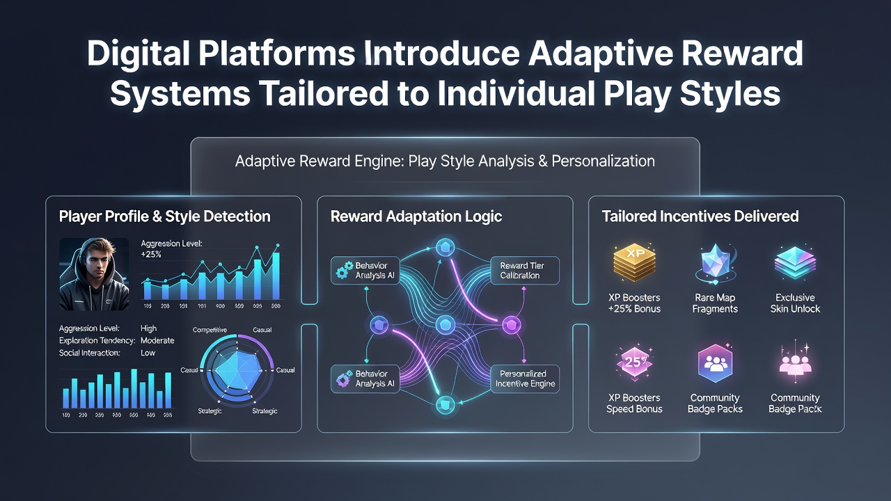 Analytics dashboard showing segmented player groups and corresponding adaptive reward triggers