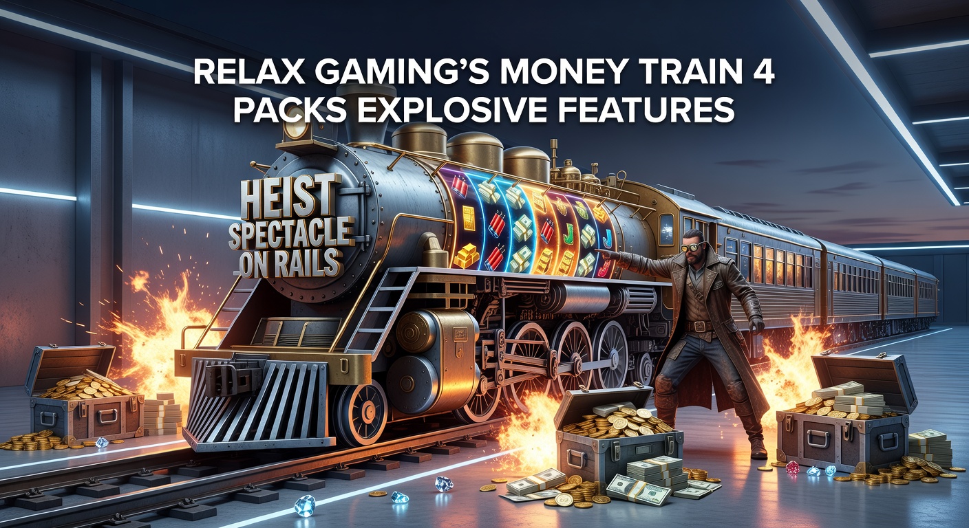 Close-up of Money Train 4 bonus round interface displaying exploding bombs, collector symbols, and massive multiplier stacks on the train reels