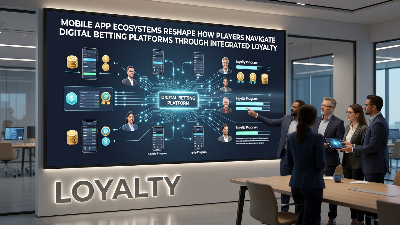 Users engaging with loyalty features on mobile betting apps, illustrating seamless navigation between rewards and betting options