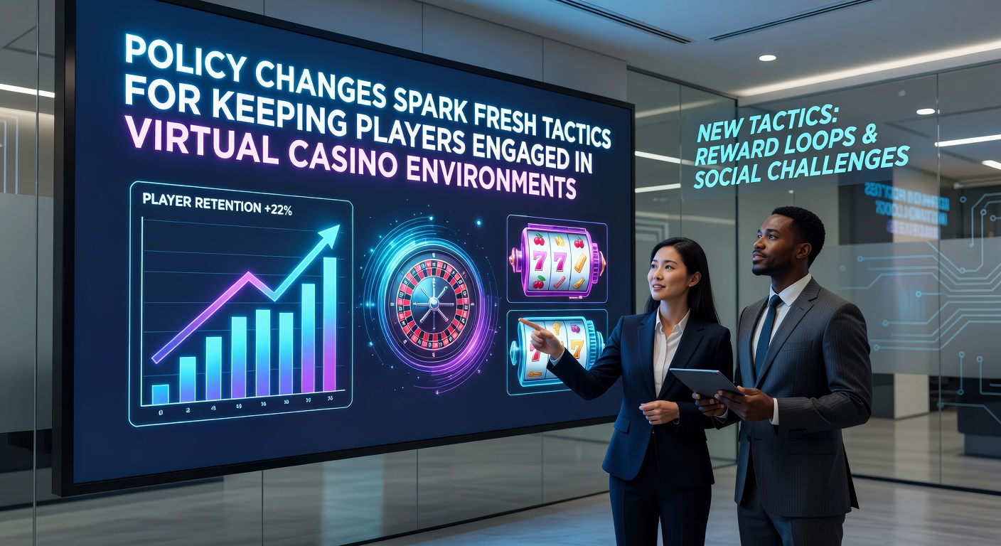Virtual casino interface showing player engagement tools and policy compliance features