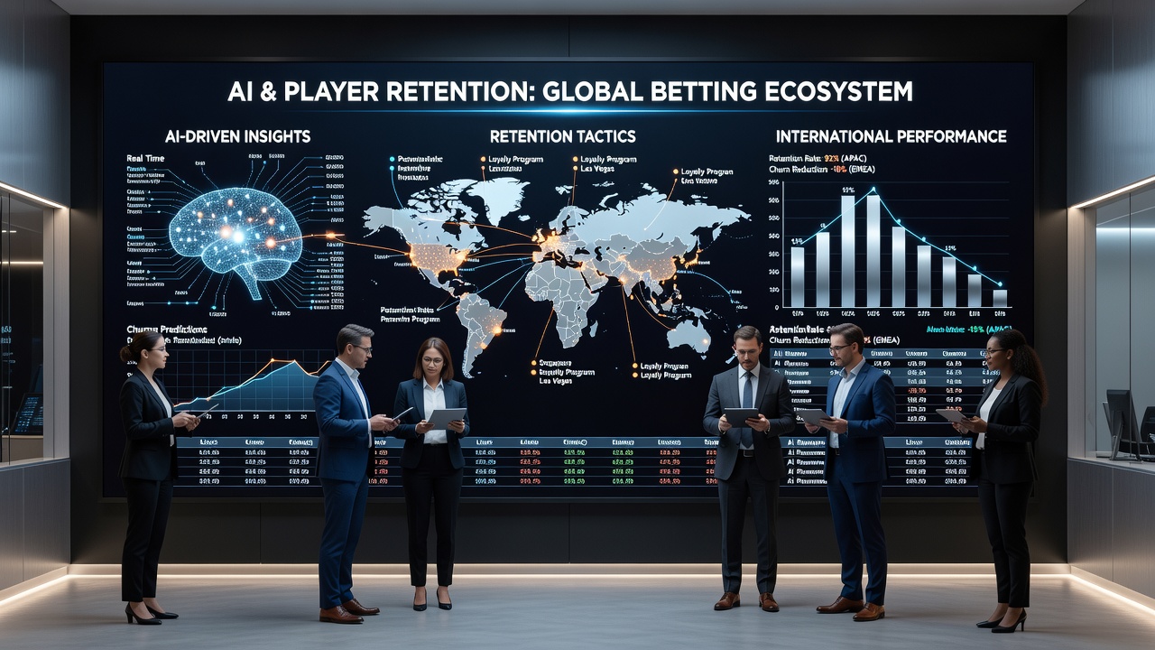 Global betting platforms using AI dashboards to monitor player retention metrics and engagement trends