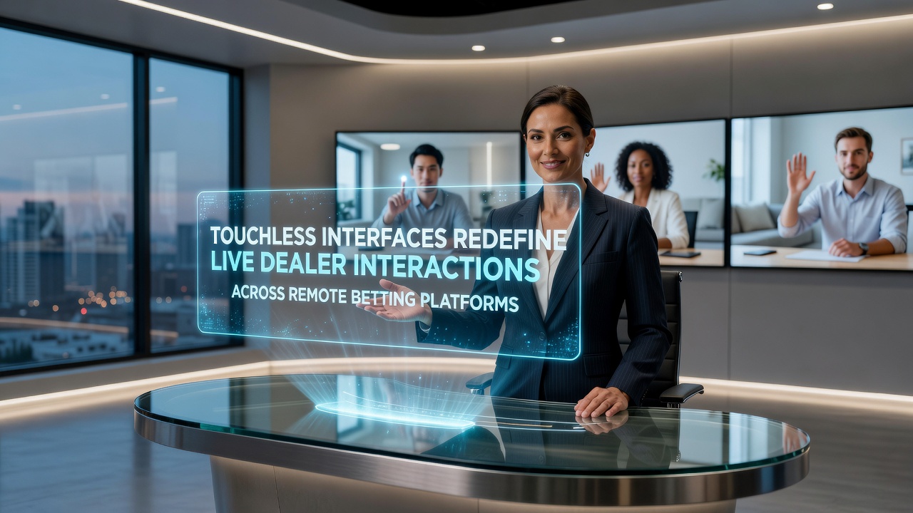 Live dealer studio with gesture recognition cameras and motion sensors integrated into betting platforms